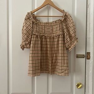 Plaid Doên Frances Top Size XL